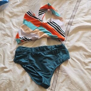 Colorful Striped Bikini Set